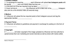 Influencer Contract Template Influencer Template Agreement Phlanx