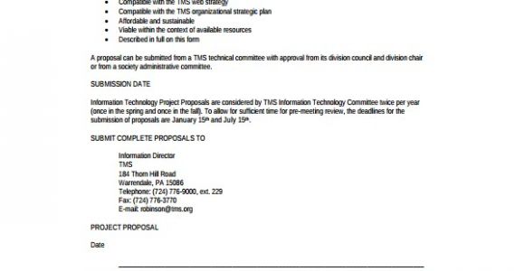 Information Technology Proposal Template 8 Technology Proposal Templates Sample Templates