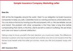 Insurance Sales Email Template Sample Marketing Letters 20 formats for Sales New