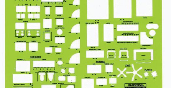 Interior Design Drafting Templates Rapidesign R 716 Interior Design Drafting Template