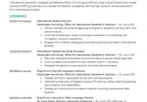 International Student Resume Sample International Student Advisor Resume Sample Livecareer