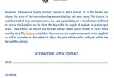International Supply Contract Template Supply Agreement Contract Sample 11 Examples In Word Pdf