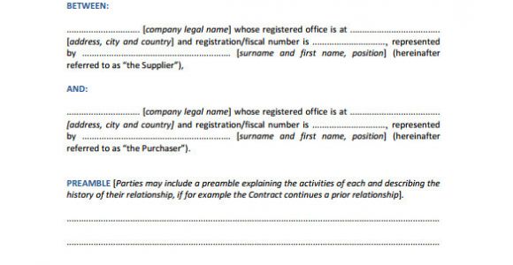 International Supply Contract Template Supply Contract Template 12 Download Free Documents In
