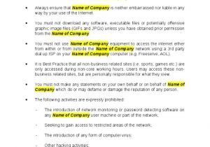 Internet and Email Policy Template 8 Information Security Policy Template for Small Business