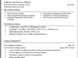 Internship Resume Samples for Computer Science Computer Science Resume Sample Career Center Csuf