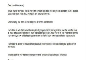 Interview Rejection Email Template 7 Interview Rejection Letters Free Sample Example
