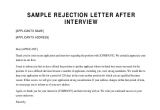 Interview Rejection Email Template Sample Rejection Letter 10 Examples In Word Pdf