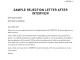 Interview Rejection Email Template Sample Rejection Letter 10 Examples In Word Pdf