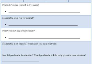 Interview Templates for Employers Best Photos Of Interview format Template Sample