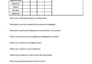 Interview Templates for Employers Job Interview form