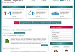 Intranet Portal Design Templates Corporate Intranet Template Free Templates Resume