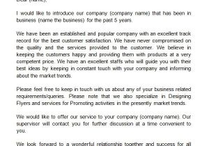 Introduction Email to New Client Template Business Introduction Letter Template Business