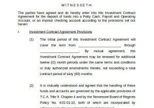 Investment Contract Template Investment Contract Template 18 Download Documents In