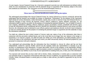 Investment Group Contract Template 19 Confidentiality Agreement forms In Pdf Free