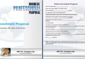 Investment Portfolio Proposal Template Editable Printable Proposal Templates