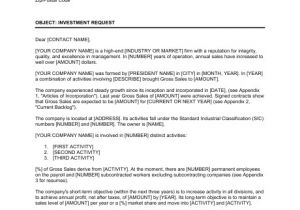 Investor Email Template Letter Of Request for An Equity Investment Template Word