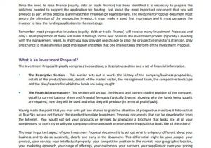 Investor Proposal Template 18 Investment Proposal Samples Sample Templates