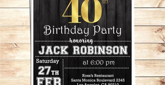 Invitation Card About Birthday Party Blank Invitation Card Template Einladung 40 Geburtstag