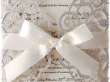 Invitation Card About Birthday Party Hosmsua 20x Laser Cut Lace Flora Wedding Invitation Cards with Ribbon Bow and Envelopes for Bridal Shower Engagement Birthday Graduation Party 20pcs