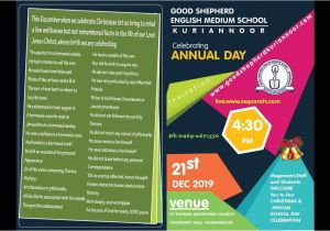 Invitation Card Annual Function School Good Shepherd English Medium School Annual Day Kuriannoor