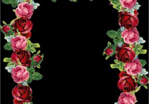 Invitation Card Border Design Png Frames Borders Flora Floral Flowers Clipart Roses