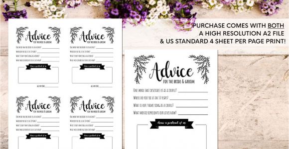 Invitation Card Design for Marriage Advice Card Template Advice for the Newlyweds Marriage