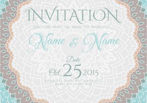 Invitation Card Design Vector Free Download Invitation Card Design with Mandala ornament