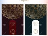 Invitation Card Design Vector Free Download Mandala Art ornament Invitation Card Template with Vintage