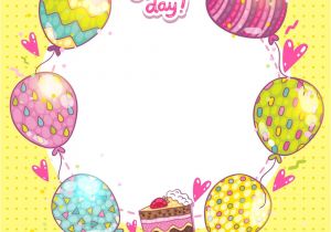 Invitation Card for 18th Birthday Background Happy Birthday Background with Cake and Balloons Vector