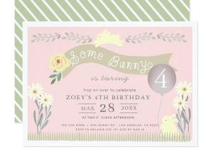 Invitation Card for 18th Birthday Background some Bunny Pastel Pink Girl Birthday Invitation Zazzle Com