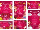 Invitation Card for Name Ceremony Save the Date Invitation Bride and Groom Names Menu and Rsvp