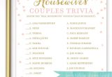 Invitation Card for Quiz Competition the Real Housewives Couples Trivia Game the original