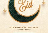 Invitation Card for Ramadan Eid Flat Style Jasne Eid Party Invitation Card Design with