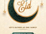 Invitation Card for Ramadan Eid Flat Style Jasne Eid Party Invitation Card Design with
