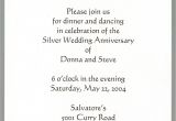 Invitation Card for Silver Jubilee Wedding Anniversary 25th Wedding Anniversary Invitation Wording Cobypic Com