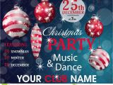 Invitation Card for Xmas Party Christmas Party Invitation Template Blue Background with Red