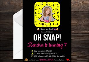 Invitation Card for Your Birthday Party Snapchat Birthday Invitation Snapchat Birthday Snapchat