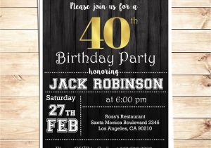 Invitation Card Of Birthday Party Blank Invitation Card Template Einladung 40 Geburtstag