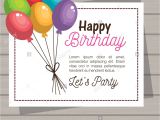 Invitation Card Of Birthday Party Happy Birthday Invitation Card Stock Vector Art