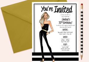 Invitation Card Of Birthday Party Party Invitations Fashion Party Invite 21st Birthday