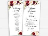 Invitation Card Shop Near Me Wedding Program Template Printable Wedding Ceremony