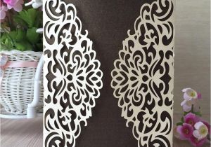 Invitation Card Size In Cm Cutout Exquisite Flower Wedding Invitations Cards Envelope