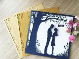 Invitation Card Size In Cm Luxury Blue Lovers Meet Under the Big Tree Wedding Invitation Marriage Annivery Birthday Party Business Card E Greetings Card E Greetings Cards From