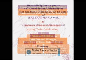Invitation Card to Chief Guest for Annual Function Invitation for Convocation Cobypic Com