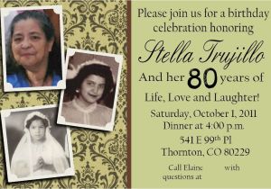 Invitation Card Yellow 60th Birthday My Grandmother S 80th Birthday Party Invite 80th Birthday