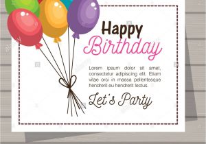 Invitation Happy Birthday Card Template Happy Birthday Invitation Card Stock Vector Art