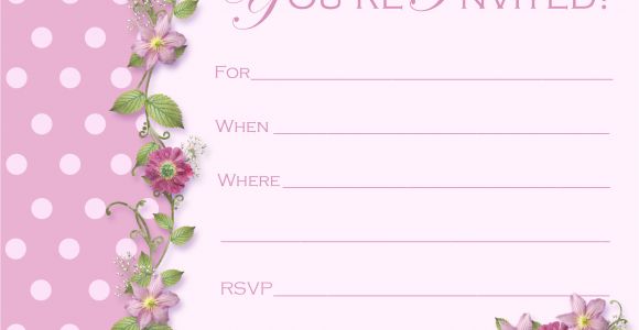 Invitiation Template Free Pink Polka Dot Party Invitations Printable Party Kits