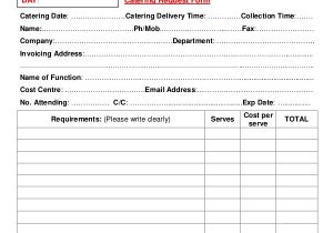 Invoice Request Email Template 9 Sample Catering Invoice Free Word Pdf format Download