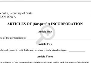 Iowa Llc Certificate Of organization Template Free Articles Of Incorporation In Iowa