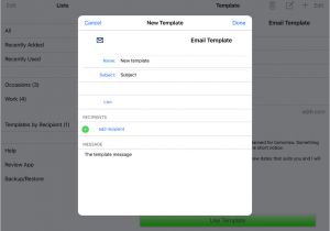 Ipad Email Template Email Sms Templates iPhone Ipad App